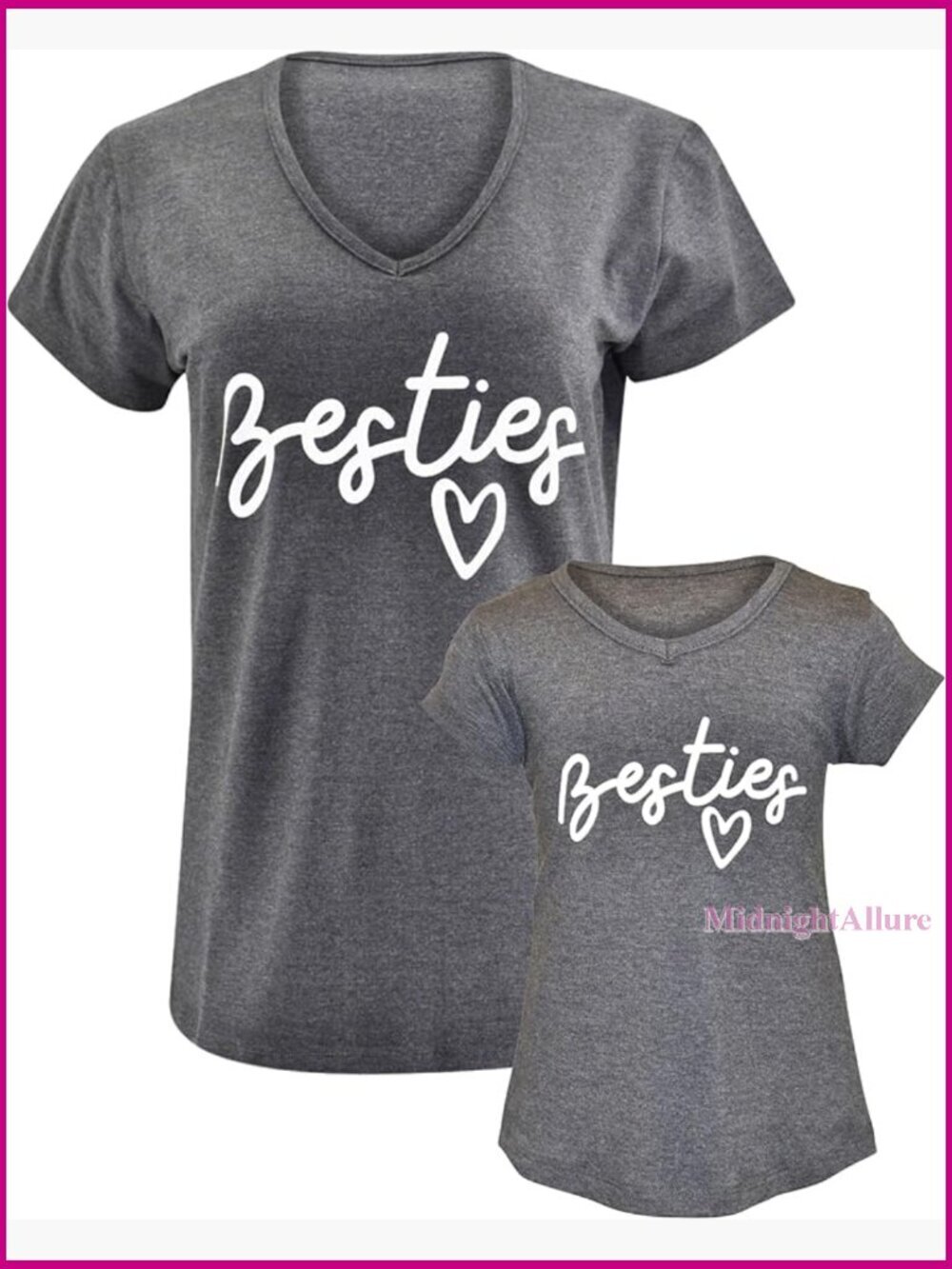 Matching Mommy & Me Besties T-Shirt Set V-Neck